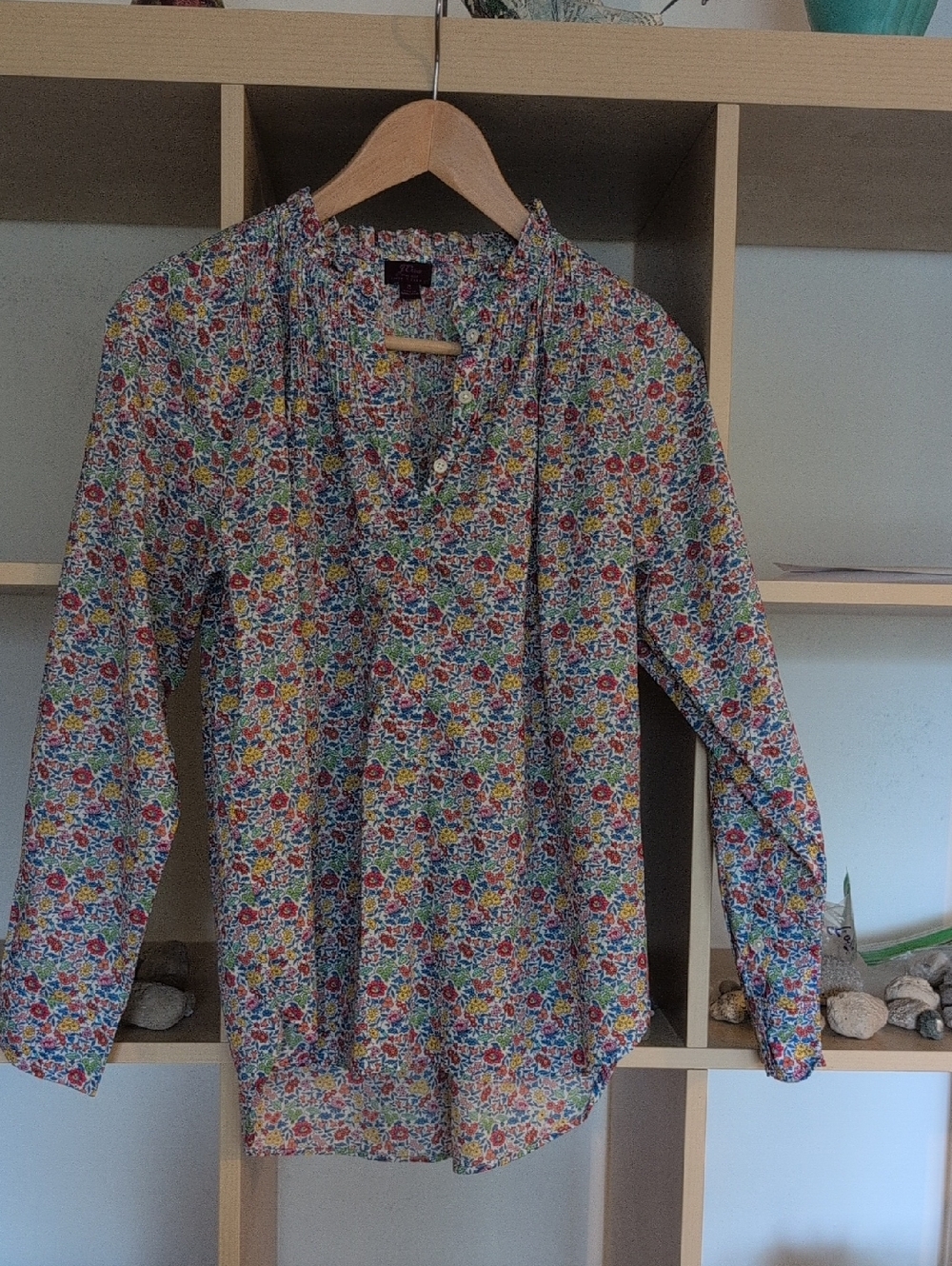 J. Crew Multicolor Floral Print Tunic